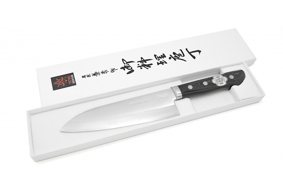 Kanetsune Meisho nóż Santoku 165