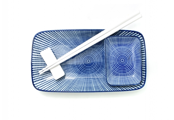 Komplet do sushi - Tokusa Blue dwuosobowy