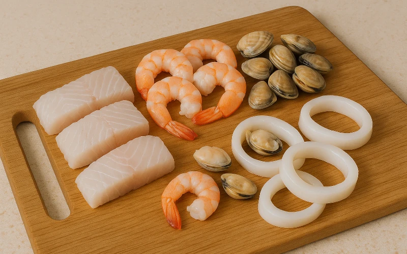 owoce morza, dodatki do miso