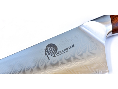 Dellinger Rose Wood Damascus nóż Gyuto 215 mm