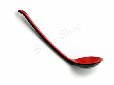 Łyżka melamina do Ramen Black-Red 20.5