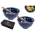 Komplet misek Udon Cobalt Hana 17 cm 800ml BOX
