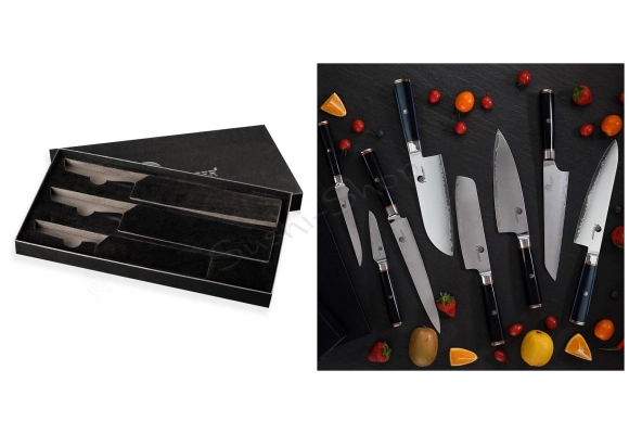 Zestaw noży Dellinger Okami 3-warstwowy AUS10 Gyuto Santoku obierak