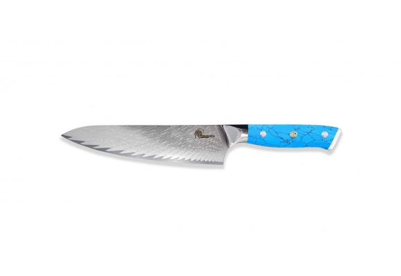 Nóż Dellinger Blue Stone VG-10 Damascus Gyuto  210 mm