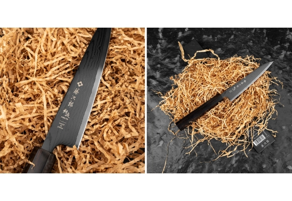 Nóż Tojiro Sakuya Black VG-10 Damascus uniwersalny 130 mm