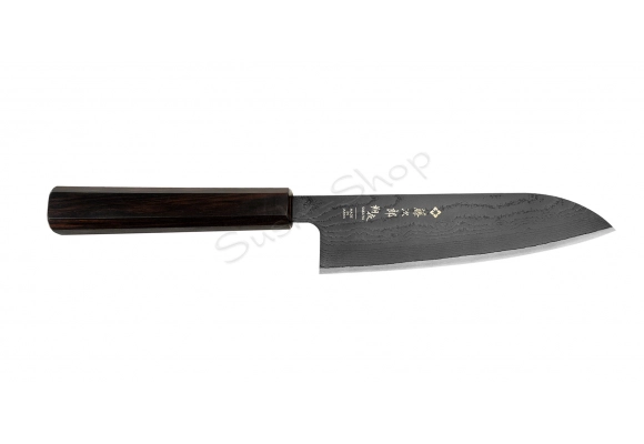 Nóż Tojiro Sakuya Black VG-10 Damascus Santoku 165 mm