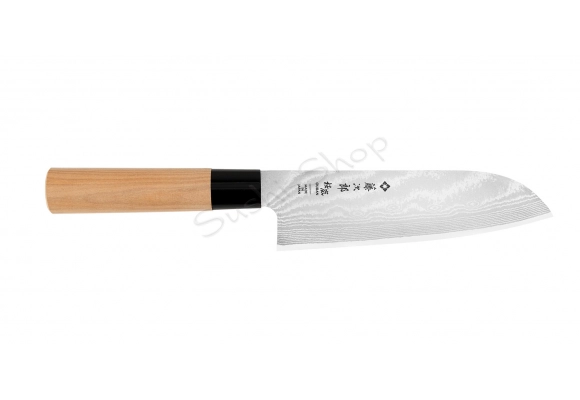 Nóż Tojiro Ouran VG-10 Damascus Santoku 165 mm