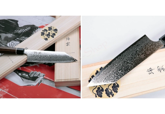 Nóż Kanetsugu Zuiun SPG2 Kiritsuke/Santoku 180 mm