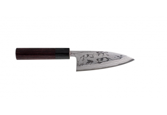 Nóż Hideo Kitaoka Shirogami Damast Deba 120
