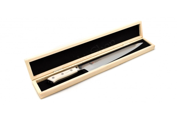 Pudełko drewniane na długie noże - czarne wypełnienie