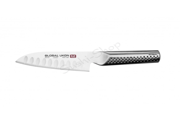 Nóż Global Ukon Santoku żłobiony 14 cm