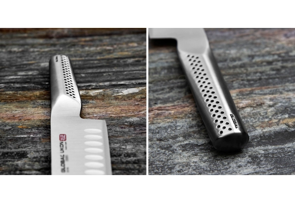 Nóż Global Ukon Santoku żłobiony 18.5 cm
