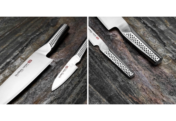 Zestaw noży Global Ukon Nóż Szef kuchni 20 cm + Nóż do obierania 9 cm
