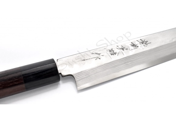 Nóż Hideo Kitaoka Shirogami Satin Yanagi 205