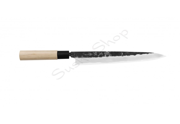 Tojiro Black Hammered Shirogami#2 Yanagiba 24 cm