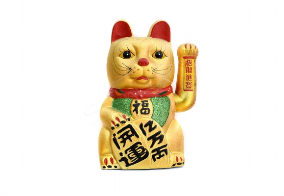 Kotek szczęścia Manekineko Gold 40 cm