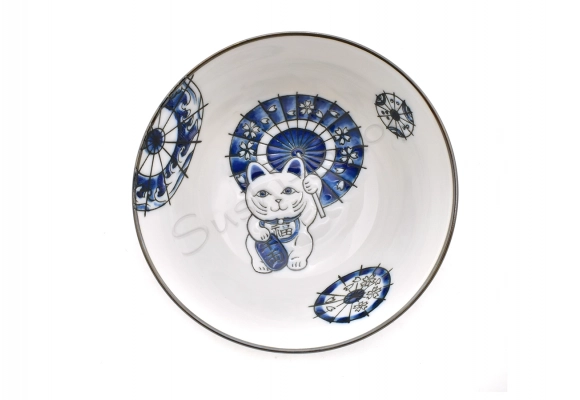 Miska Fuku Neko Blue 15x7cm 450ml