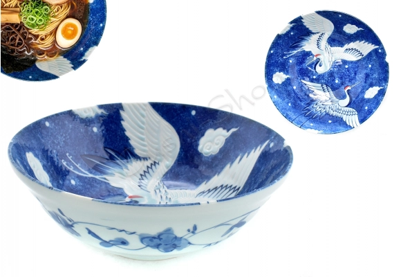 Miska Ramen Crane Blue 21x7.5 cm 1000ml