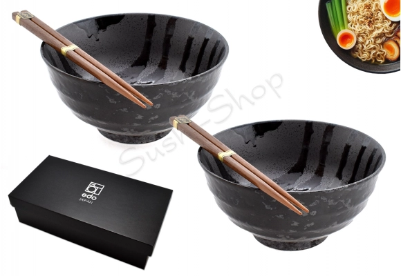 Komplet misek - Udon Kuroi Rasen 17/800 ml giftBOX