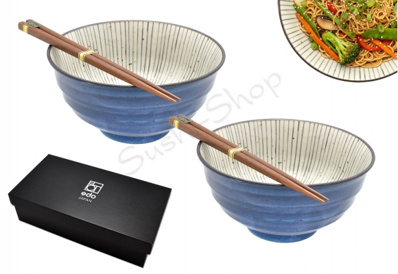 Komplet misek -  Udon Shima Blue 800ml BOX
