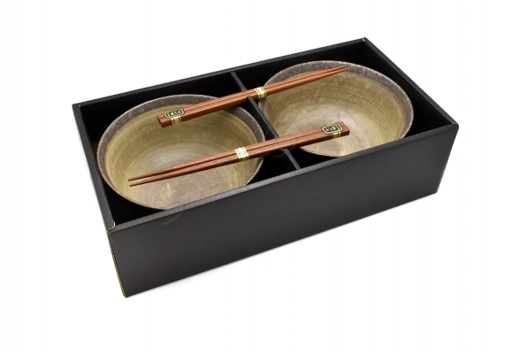 Komplet misek z pałeczkami Nenrin 17 cm 750 ml GiftBOX