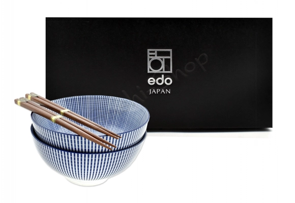 Komplet misek - Udon Tokusa Blue 17.5 cm 800ml BOX