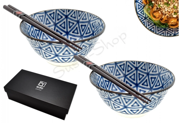 Komplet misek -  Sankakkei Blue  400ml BOX