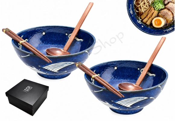 Komplet misek Ramen - Kujira 19x9 cm 1000 ml BOX dwie miski