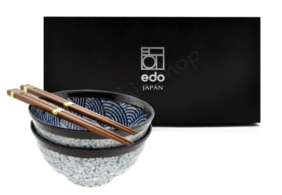 Komplet misek - Udon Blue Wawe 17 800ml BOX