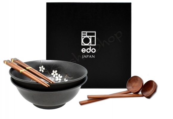 Komplet misek - Ramen Anemone Black 22 cm 1100ml BOX