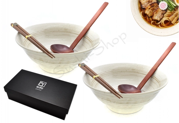 Komplet misek Ramen - Sabaku-suna 22x9 cm 1100ml BOX dwie miski