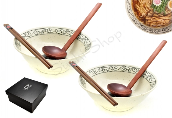 Komplet misek Ramen Toreiru 19x7.5 cm 1000 ml BOX obok siebie
