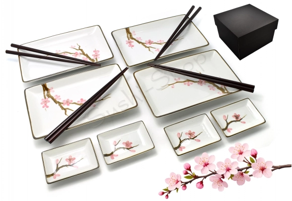 Komplet do sushi - Momoiro no sakura czteroosobowy BOX