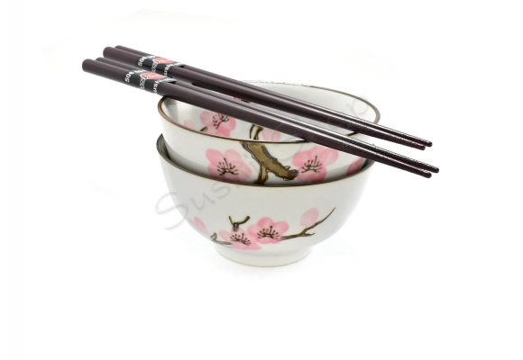 Komplet do sushi - Momo no sakura II z miskami 11,5 cm BOX