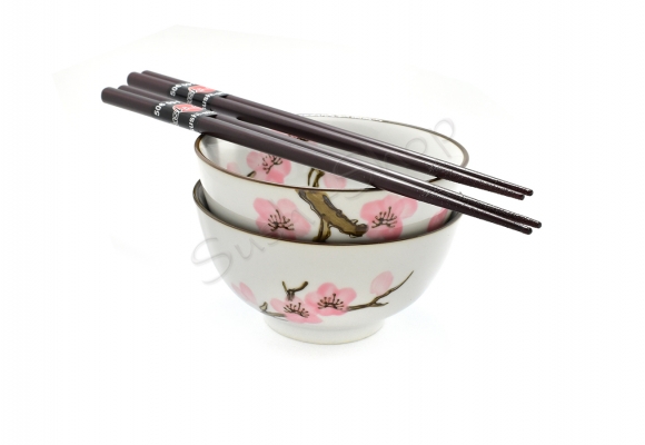 Komplet do sushi - Momoiro no sakura z miskami 200 ml 4o NB