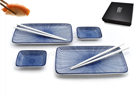 Komplet do sushi - Tokusa Blue dwuosobowy BOX
