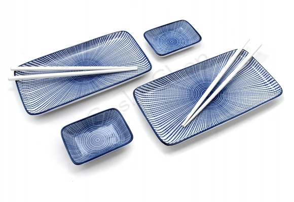Komplet do sushi - Tokusa Blue dwuosobowy BOX