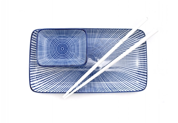Komplet do sushi - Tokusa Blue dwuosobowy BOX