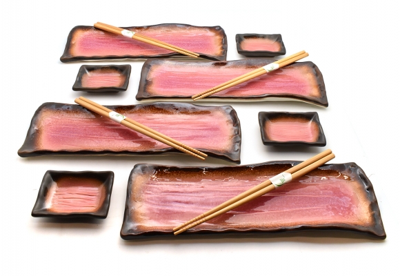 Komplet do sushi - Yaketa Akai dla czterech osób BOX