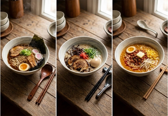 Miska na Ramen – Uzu Biała 1100 ml - różne japońskie dania