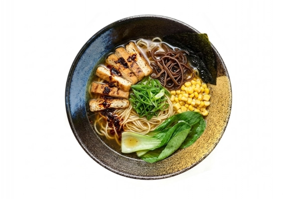 Miska na Ramen - Uzu brąz 1100 ml z podanym ramenem