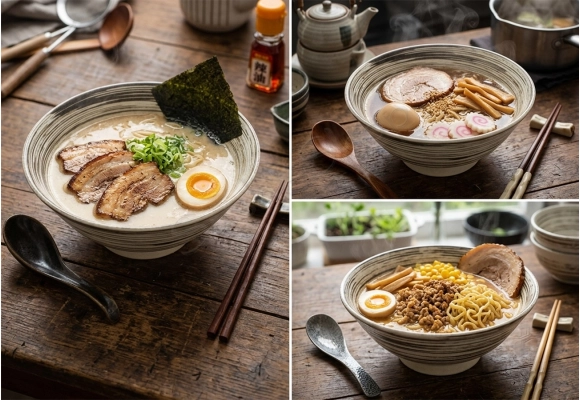 Miska na Ramen – Uzu Biała 1100 ml - różne japońskie dania
