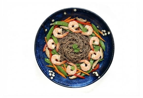 Miska na Udon - Hana Blue 17 x 8.7 cm 800ml