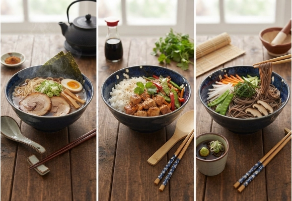 Miska na Udon - Hana Blue 17 x 8.7 cm 800ml