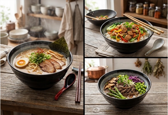 Miska na Udon - Black Kuro 17x8.8 cm 800ml