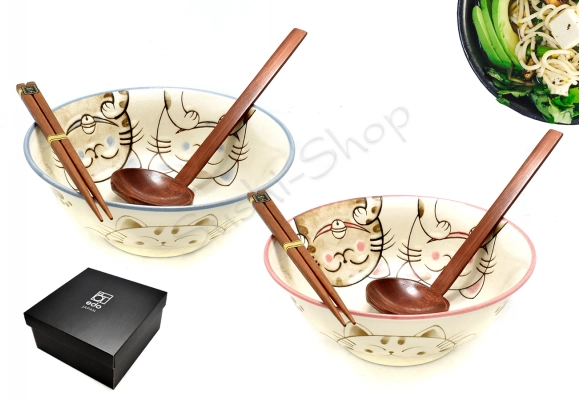 Komplet misek - Ramen Three cats 22 cm Box