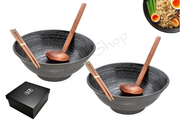 Komplet misek - Ramen Uzu Black 22 cm Box