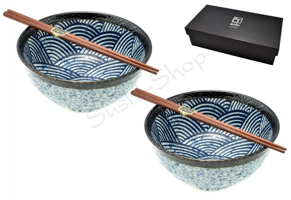 Komplet misek - Udon Blue Wawe 17 800ml BOX