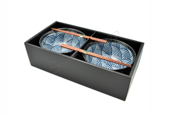 Komplet misek - Udon Blue Wawe 17 800ml BOX