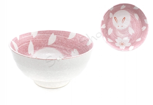 Miska na Udon - Bunny Pink 17x9 cm 800ml